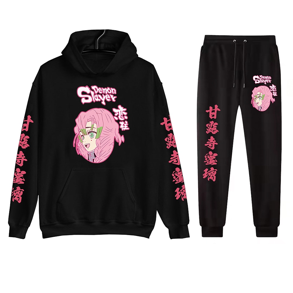 Kanroji Mitsuri Hosen Austattungen Kapuzenshirt Anime Vordertasche Grafik Für Paar Herren Damen Erwachsene Heißprägen Casual Lightinthebox