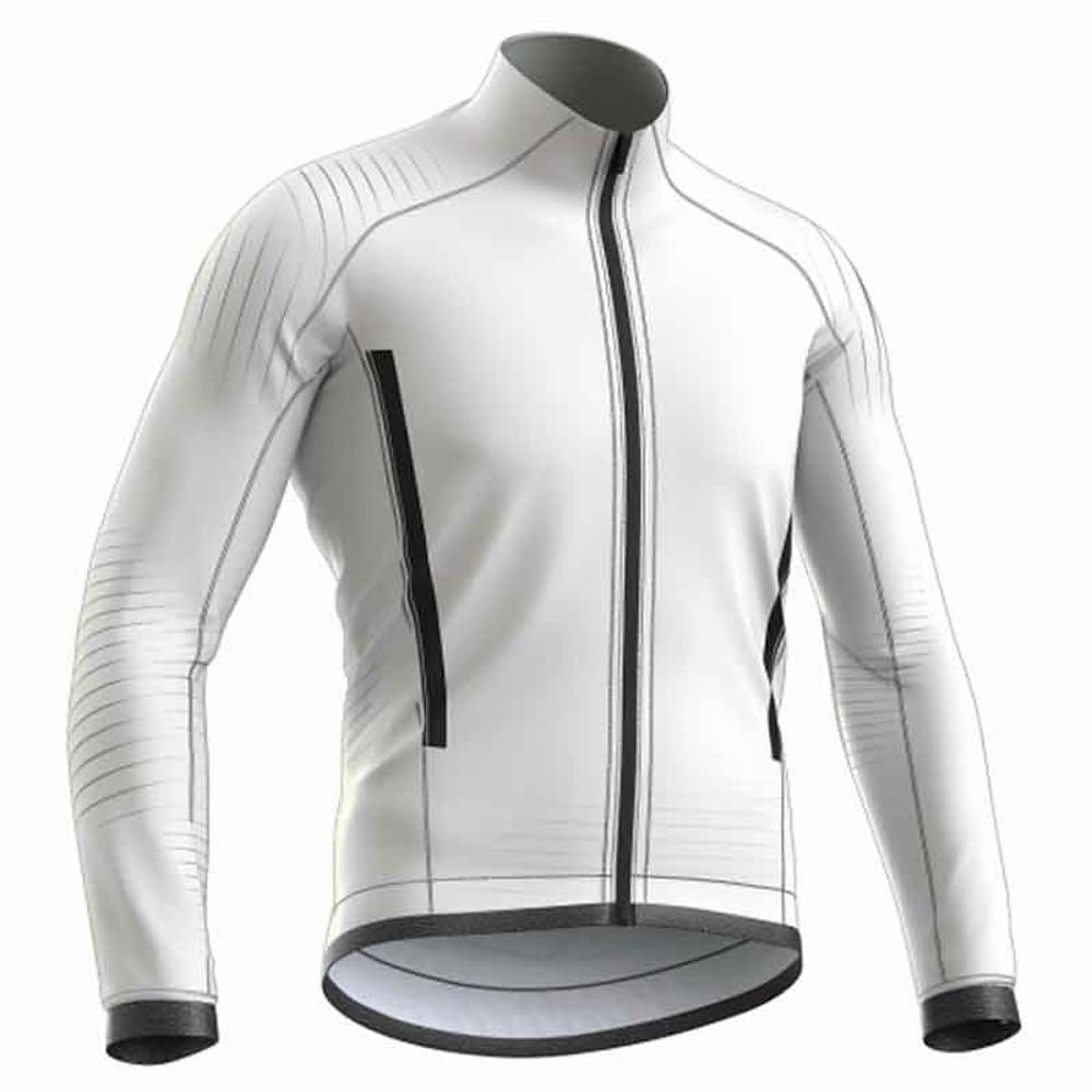 Herren Radtrikot fahrradbekleidung Fahrradtrikot Langarm Fahhrad Trikot Shirt mit 3 Gesäßtaschen MTB Mountain Rennrad Atmungsaktiv Schnelltrocknend Feuchtigkeitsableitung Reflexstreiffen Dunkelrosa Lightinthebox