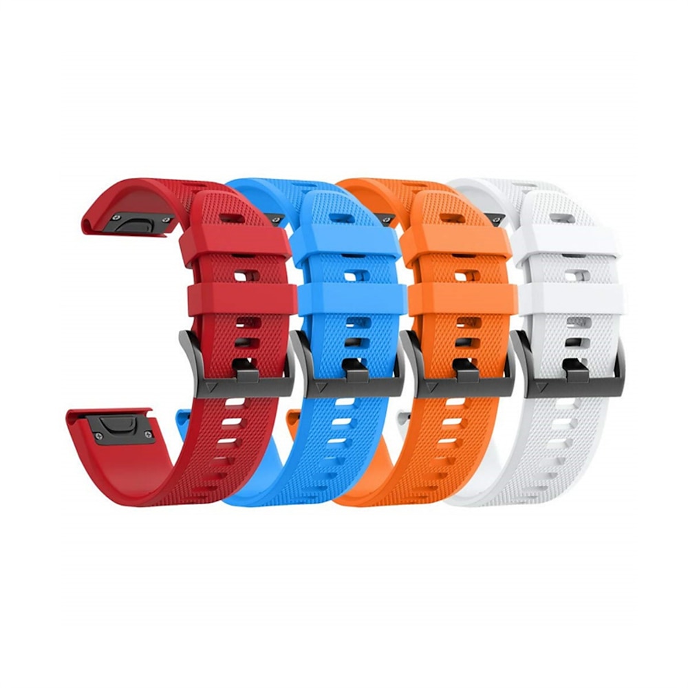 4 Packung Uhrenarmband für Garmin Fenix 7 6 5 Vorläufer 955 Solar 945 935 Instinct 2 Epix Approach S62 S60 Marq Descent G1 Quatix 7 Silikon Ersatz Gurt Schnellverschluss 22 mm Wasserdicht Verstellbar Lightinthebox