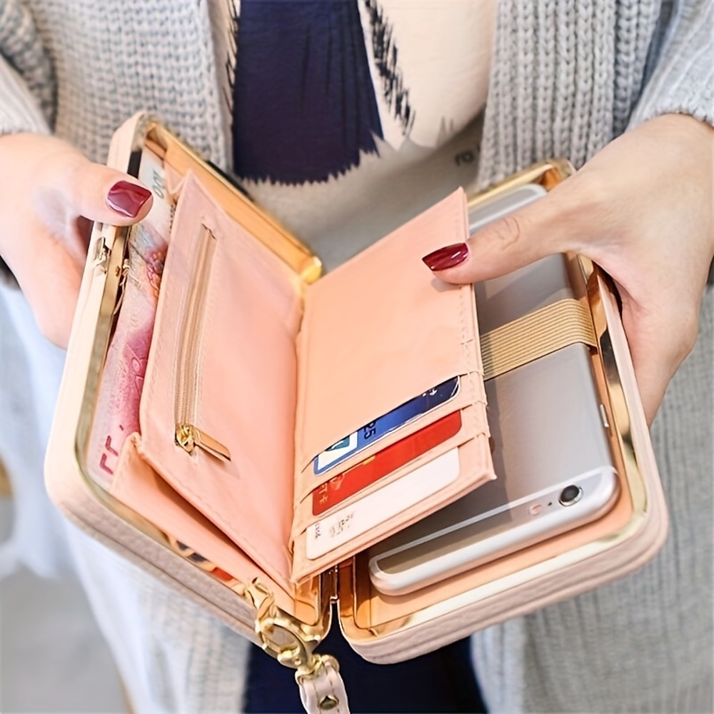 Portemonnaie mit Handytasche für Damen Elegante Schleifen-Dekor-Handy-Brieftasche Mode-Handyhülle mit Kartenfächern Reißverschlusstasche Lightinthebox