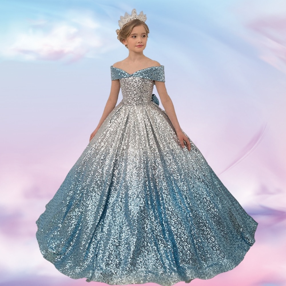 kinderkleidung Mädchen Party Kleid Feste Farbe Ärmellos Leistung Gitter Prinzessin Süß Gitter Mitte der Wade Etuikleid Tüll-Kleid Sommer Frühling Herbst 2-12 Jahre Blau Himmelblau Lightinthebox