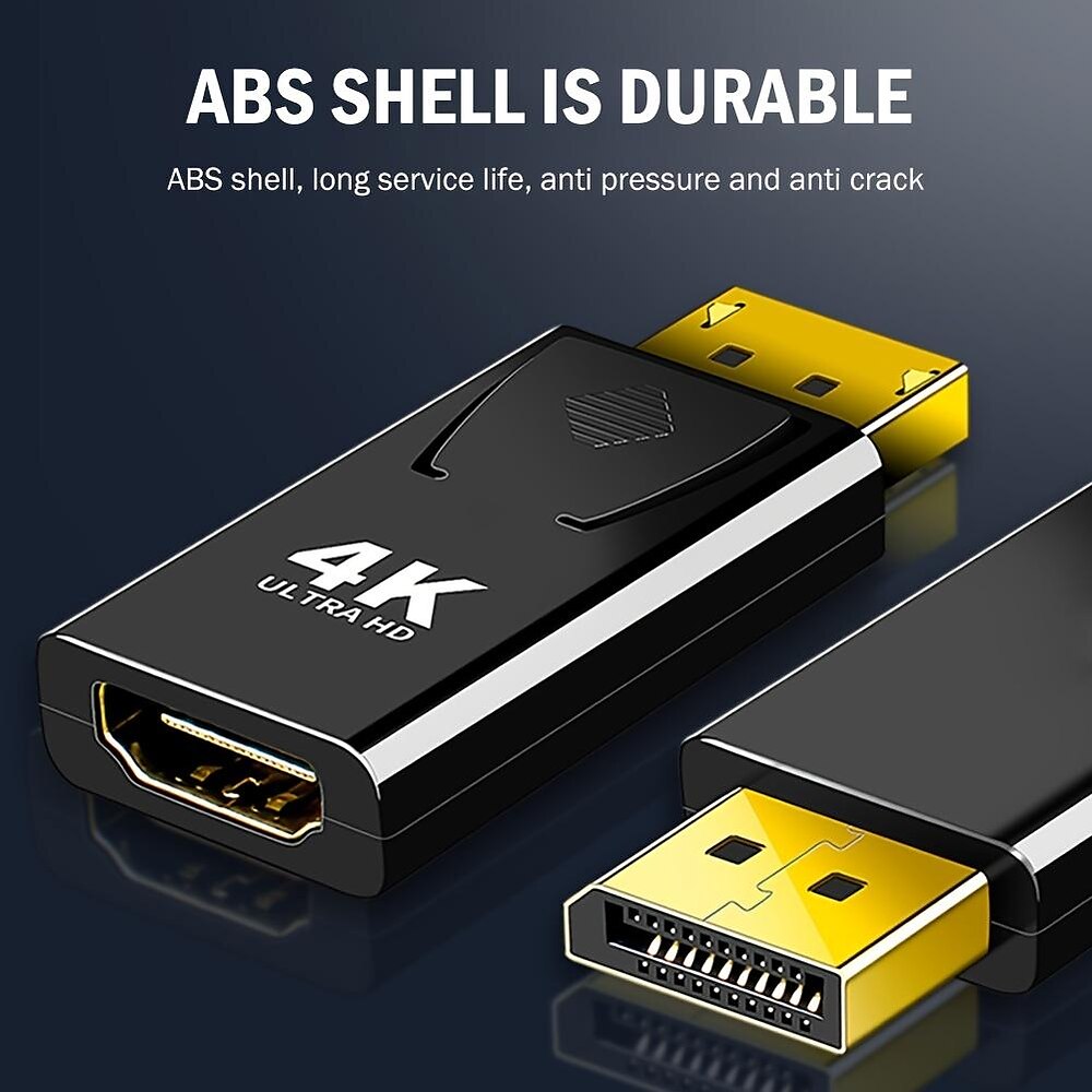 4k Displayport zu HDMI-kompatibler Adapterkonverter Displayport männlich Mini dp zu weiblich HD-TV-Kabel Video für PC-TV-Kabel anpassen Lightinthebox