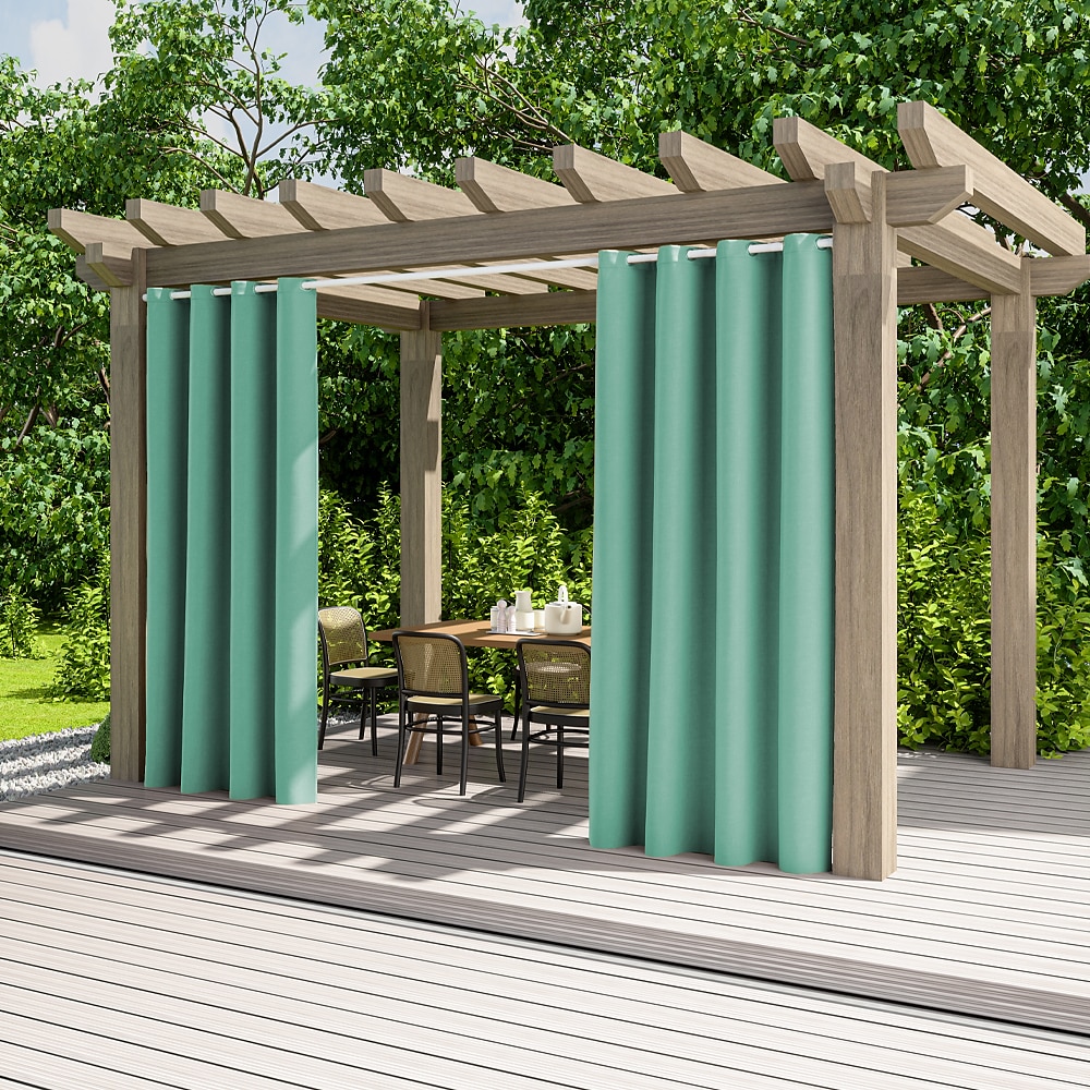 2 Paneele Outdoor-Vorhänge, wasserdicht, für Hochzeiten im Innenbereich, Terrasse, dicke Sichtschutz-Ösenvorhänge für Hochzeitsschlafzimmer, Wohnzimmer, Veranda, Pergola, Cabana Lightinthebox