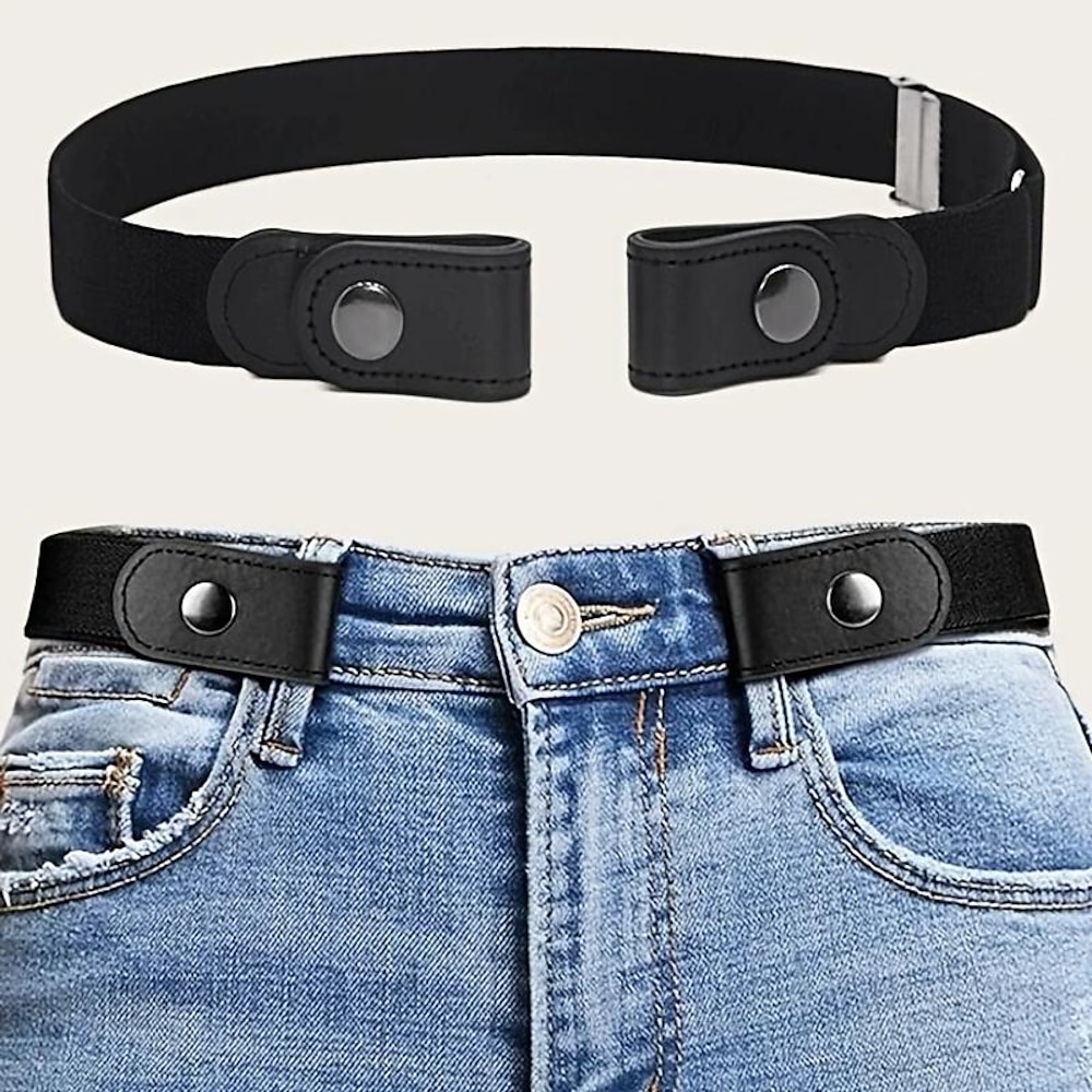 1 Stück elastischer Taillengürtel, verstellbare Taille, elastische Schnalle, elastischer Gürtel, keine Schnalle, Damen/Herren-Stretchgürtel, unsichtbarer elastischer Gürtel für Jeans, Hosen, Kleider Lightinthebox