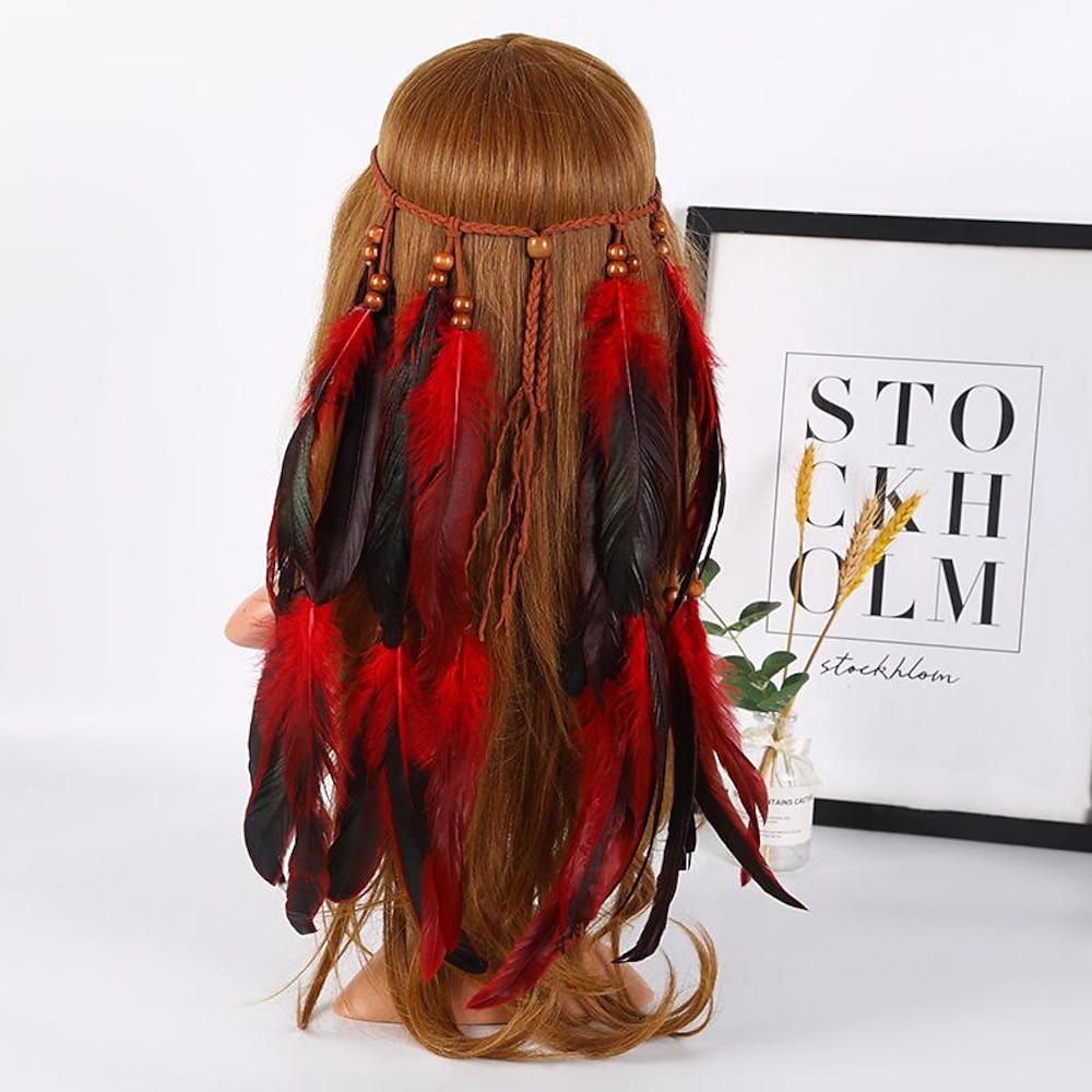 Feder-Traumfänger-Haar-Accessoires, Bohemian-Stil, Traumfänger-Feder-Haar-Stirnband, Damen-Haar-Accessoires Lightinthebox