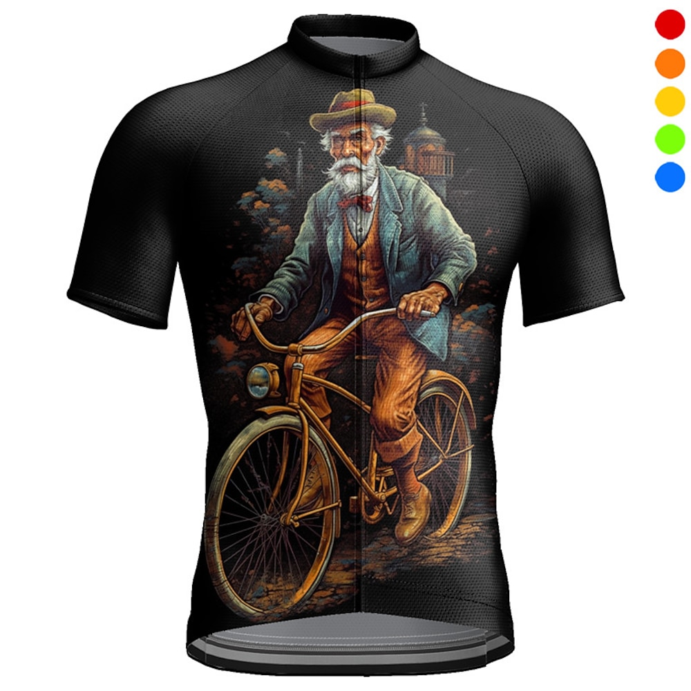 Herren Radtrikot fahrradbekleidung Fahrradtrikot Kurzarm Fahhrad Trikot Shirt mit 3 Gesäßtaschen MTB Mountain Rennrad Atmungsaktiv Schnelltrocknend Feuchtigkeitsableitung Reflexstreiffen Schwarz Gelb Lightinthebox