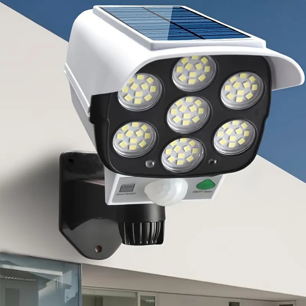 LED-Solar-Wandleuchte, Außensimulation, Monitorlampe, solarbetriebene Gartenleuchte mit Sensor für den menschlichen Körper, Hausüberwachungssimulation, intelligente Straßenlaterne im Freien, geeignet Lightinthebox