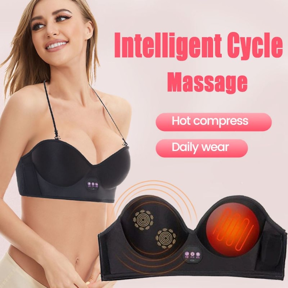 Elektrischer Brustmassage-BH, Infrarot-Heizung, Brustvergrößerungs-Stimulator, Enhancer-Massagegerät, das die Durchblutung entlastet Lightinthebox