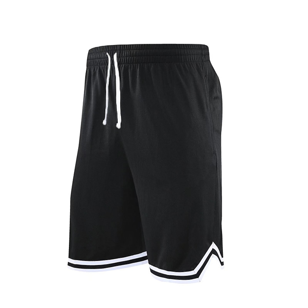 Herren Aktive Shorts Basketball-Shorts Lässige Shorts Tasche Kordelzug Elastische Taille Glatt Komfort Weich Casual Täglich Festtage Sport Modisch Schwarz Weiß Lightinthebox