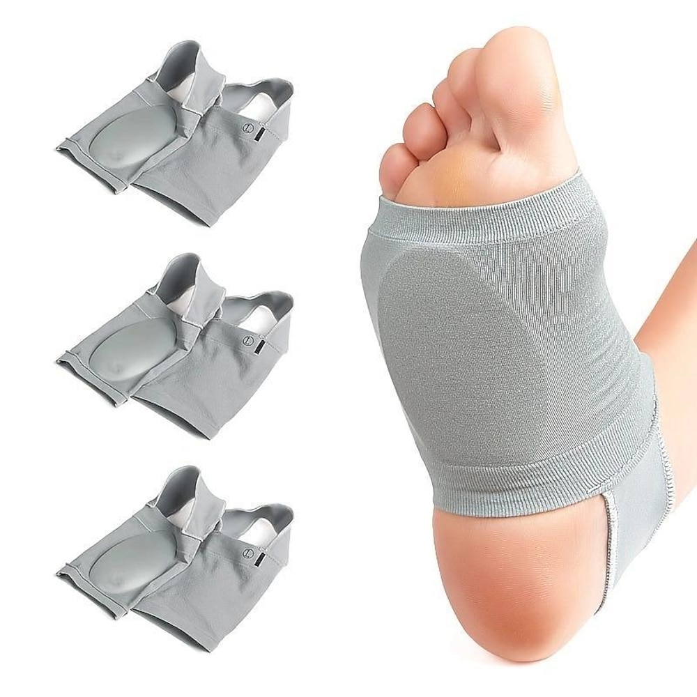 1 Paar Kompressions-Fußmanschetten mit Fußgewölbeunterstützung und Gelpolster - schmerzlindernde Socken bei Plantarfasziitis, Plattfüßen und zur Linderung von Fußschmerzen für Männer und Frauen Lightinthebox