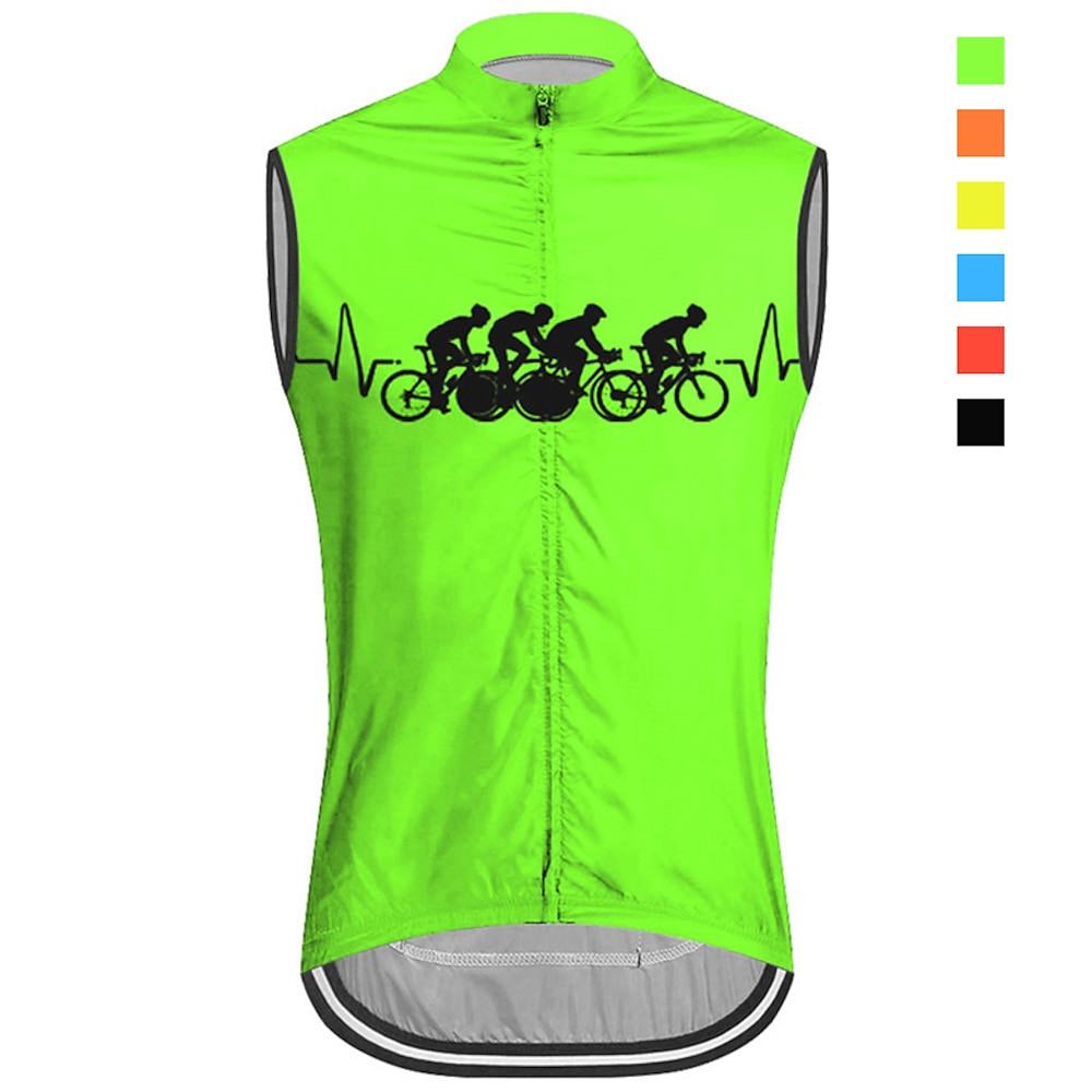 Herren Fahrradweste Radtrikot fahrradbekleidung Fahrradtrikot Ärmellos Fahhrad Weste / Fahrradweste Trikot Shirt mit 3 Gesäßtaschen MTB Mountain Rennrad Atmungsaktiv Schnelltrocknend Lightinthebox