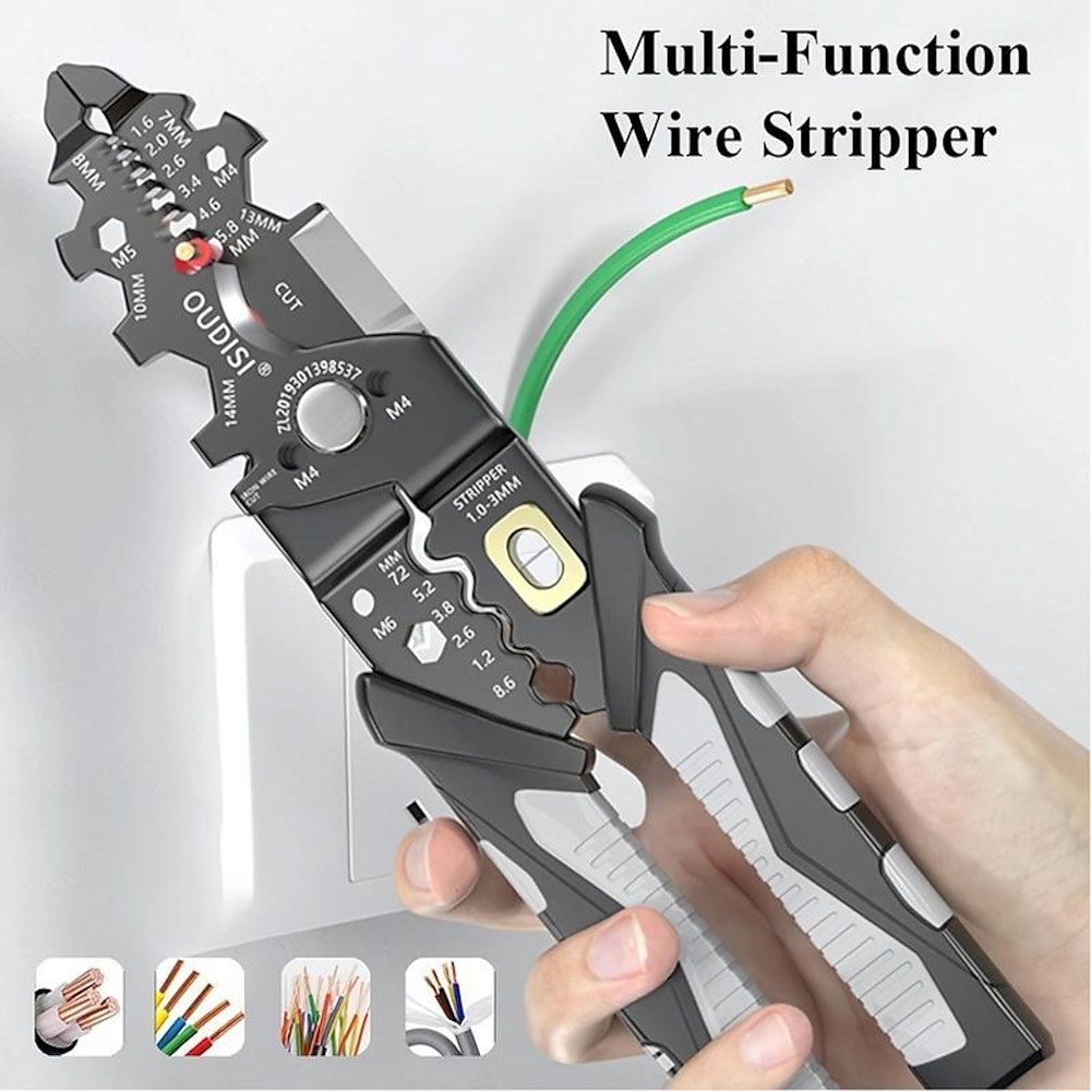 25-in-1-Elektrikerzange, multifunktionale Spitzzange, Abisolierzange, Kabelschneider, Terminal-Crimp-Handwerkzeuge Lightinthebox