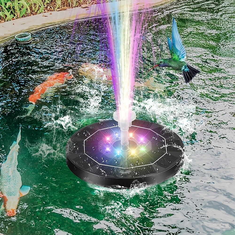 Schwimmende Solar-Vogelbad-Wasserbrunnen-Lichter, Garten-Wasserfall-Brunnen-Teich-Solarpanel-betriebene Wasserpumpe, Gartendekoration Lightinthebox