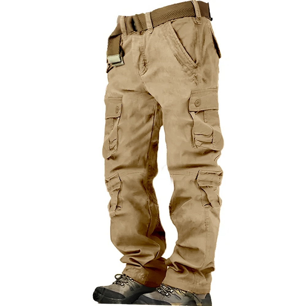 Herren Cargohose Cargohosen Cargohose Wanderhose 8 Tasche Glatt Komfort Atmungsaktiv Outdoor Täglich Ausgehen Modisch Brautkleider schlicht Graues Grün Tarnung Schwarz Lightinthebox