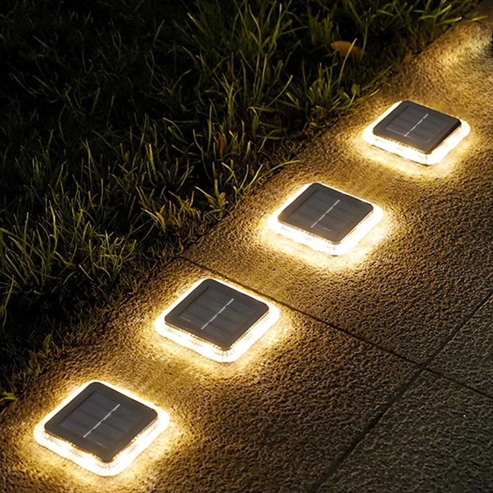 Solar-LED-Erdlicht im Freien, wasserdichte Wandleuchten, 8 LEDs, für Garten, Weg, Garten, Park, Rasen, Hof, Terrasse, Gehweg, Dekoration Lightinthebox