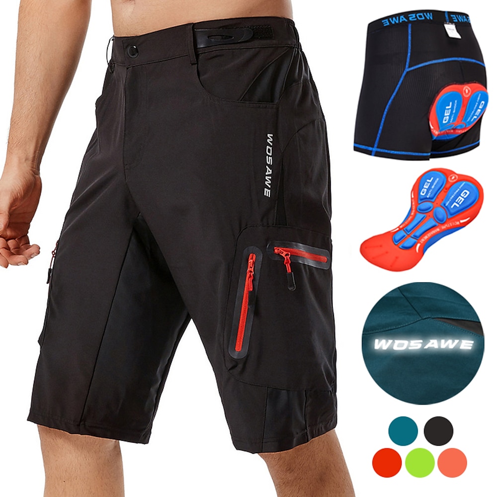 Herren Innenhose Fahrrad MTB Hosen Radlerhose Fahrradhose Fahrradshorts Fahhrad Gepolsterte Shorts / Gämse Unten Formschluss MTB Mountain Rennrad Sport Wasserdicht 3D-Pad Schnelltrocknend Lightinthebox