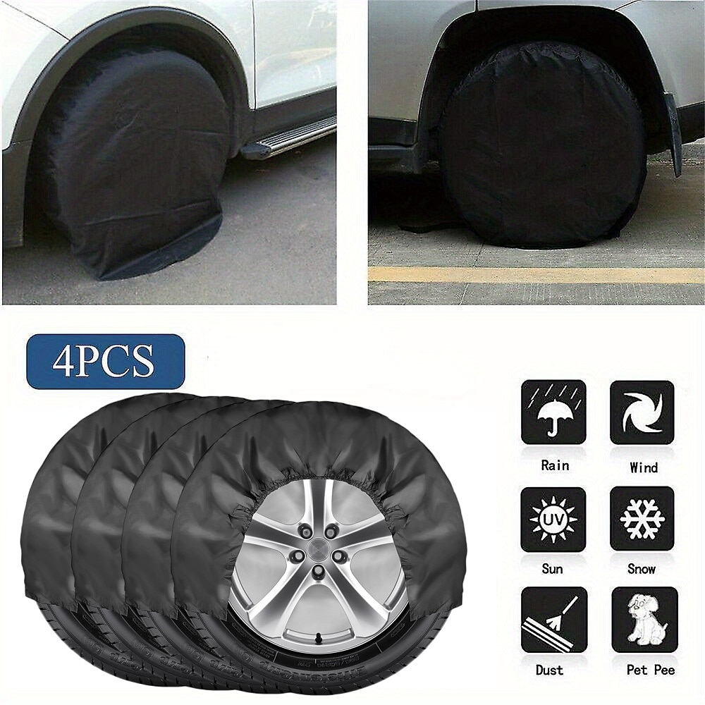 4er-Pack wasserdichte Reifenabdeckungen schützen die Räder Ihres Wohnmobil-Anhängers vor Korrosion! Lightinthebox