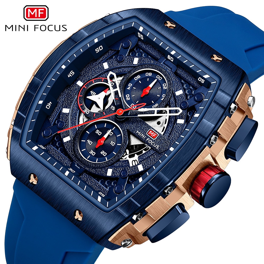 Mini Focus Quarz Sportuhr für Herren Chronograph Leuchtkalender Army Herrenuhren Top-Marke Luxus Silikonband wasserdicht Lightinthebox