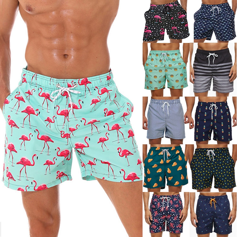 Herren Boardshorts Badeshorts Badehose Schwimmshorts Bademode Sommer-Shorts Tasche Kordelzug Elastische Taille Graphic Atmungsaktiv Schnelltrocknend Kurz Casual Festtage Strand Hawaiianisch Lightinthebox