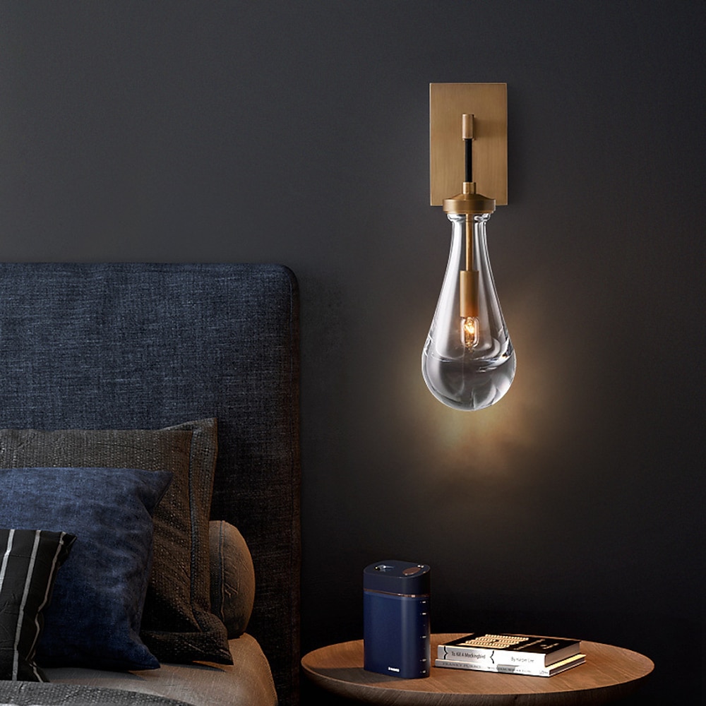 Lightinthebox LED-Wandleuchte, Kristall, 17,6 Zoll, moderne LED-Hintergrundwandleuchte, Wohnzimmer, Schlafzimmer, Nachttisch, 10 W, Aluminium, Innenwandleuchte, Beleuchtung, Wandleuchte, warmweiß, 1 Lightinthebox