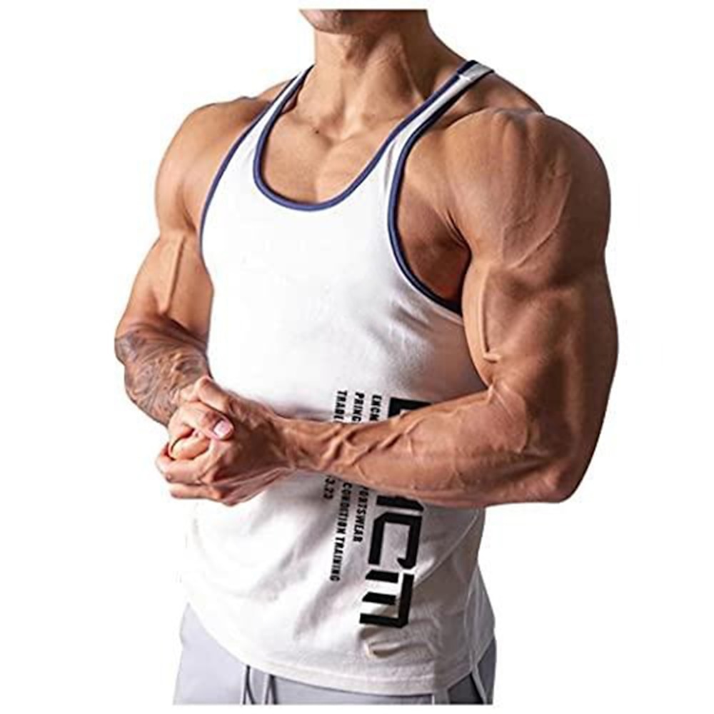 Herren Tank Top Shirt Unterhemden Ärmelloses Hemd T-Shirt Hemd Muskel Fitnessstudio Bekleidung M L XL XXL XXXL Lightinthebox