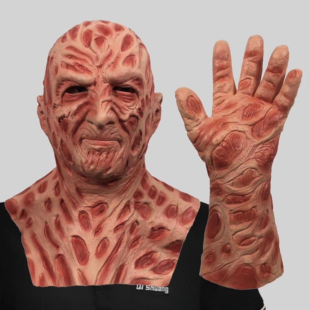 Freddy Krüger Handschuhe Maske Haloween Figuren Erwachsene Herren Damen Grusel Gruseliges Kostüm Halloween Karneval Einfaches Karnevalskostüm Lightinthebox