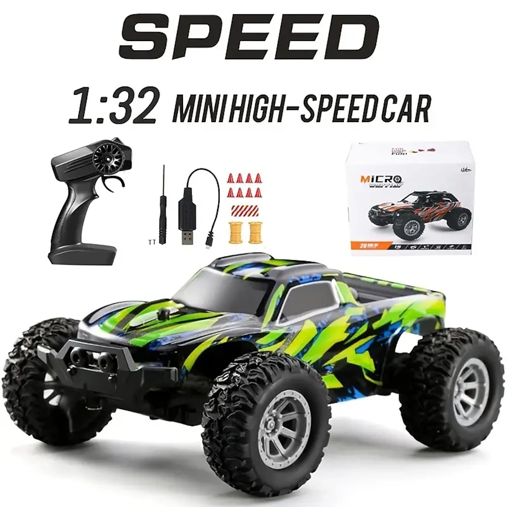 132proportion ferngesteuertes Auto, ferngesteuertes Auto, max. 20 km/h, 2,4 GHz, Hochgeschwindigkeits-All-Terrain-Elektrospielzeugauto für Jungen im Freienamp; Mädchen Kinder ferngesteuertes Auto Lightinthebox