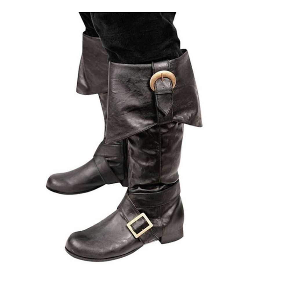 Vintage Mittelalterlich Renaissance Schuhe Flache Jazzstiefel Ren Faire Pirat Wikinger Kreuzritter Einfarbig Herren Damen Unisex Keltisch Seeräuber Steampunk Halloween Karneval Maskerade Leistung Lightinthebox