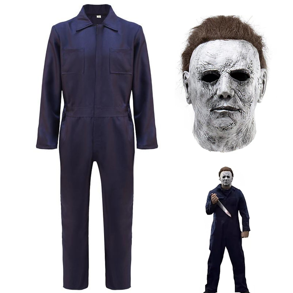 Halloween Michael myers Cosplay Kostüm Maske Partykostüm Erwachsene Herren Cosplay Gruseliges Kostüm Leistung Party Halloween Karneval Maskerade Einfache Halloween-Kostüme Lightinthebox