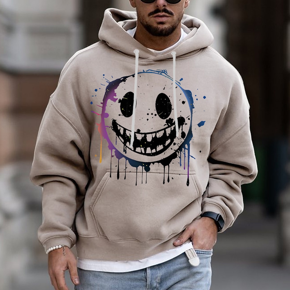 Herren Karikatur Grafik-Drucke Hoodie Sweatshirt Kapuze Hoodies Pullover Hoodie Sweatshirt Kapuze Langarm Sweatshirt mit Kapuze Mit Kapuze Strassenmode 3D-Druck Täglich Sport Rosa Blau Bedruckt Lightinthebox