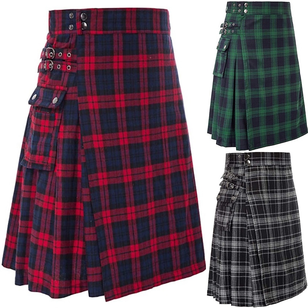 Punk Gothic Mittelalterlich Rock Kilts schottisch Herren Casual Erwachsene Rock Lightinthebox