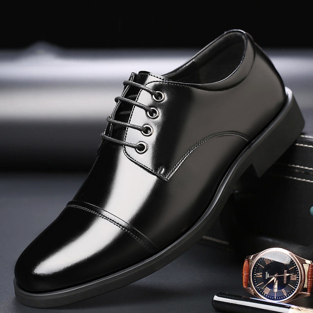 Herren Outdoor Derby-Schuhe Formale Schuhe Leder-Loafer Wanderschuhe Geschäftlich Klassisch Brautkleider schlicht Hochzeit Outdoor Täglich Nappaleder Atmungsaktiv Komfortabel Rutschfest Schnürsenkel Lightinthebox
