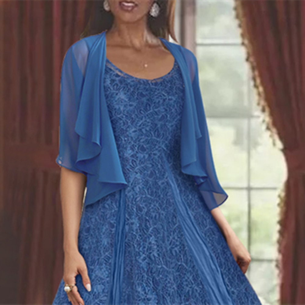 Tücher für Hochzeitsgäste, Damen-Umhang, Mutter-Umhang, reiner, eleganter, halbarmiger Chiffon-Hochzeits-Umhang mit Rüschen für den Party-Frühlingamp; Sommer Lightinthebox
