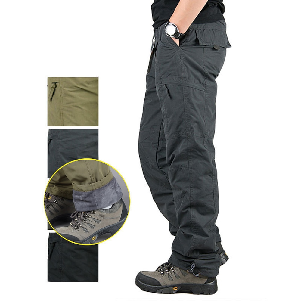 Herren Cargohose Cargohosen Cargohose Cargohosen Winterhose Tasche Glatt Komfort Atmungsaktiv Outdoor Täglich Ausgehen Modisch Brautkleider schlicht Schwarz Gelb Lightinthebox