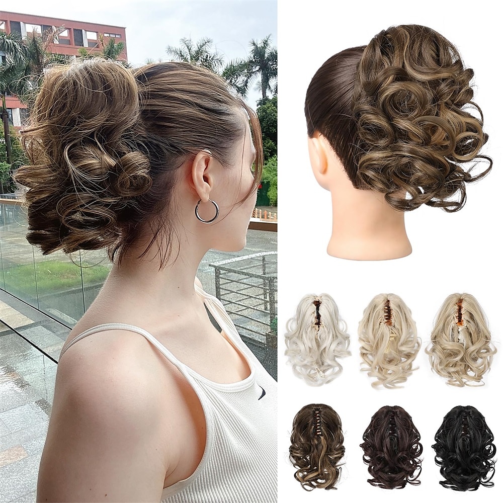 Kordelzug Pferdeschwanz Damen / Weich / Klassisch Synthetische Haare Haarstück Haar-Verlängerung Locken Mittlerer Länge Party / Abend / Freizeitskleidung / Urlaub Lightinthebox