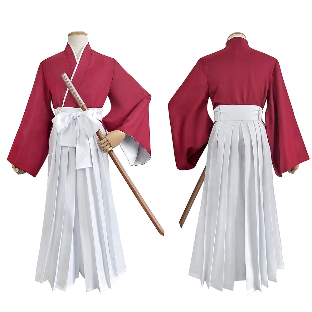 RurouniKenshin Himura Kenshin Anime Cosplay Kostüm Cosplay-Anzüge Karneval Maskerade Kostüm Für Herren Erwachsene Lightinthebox