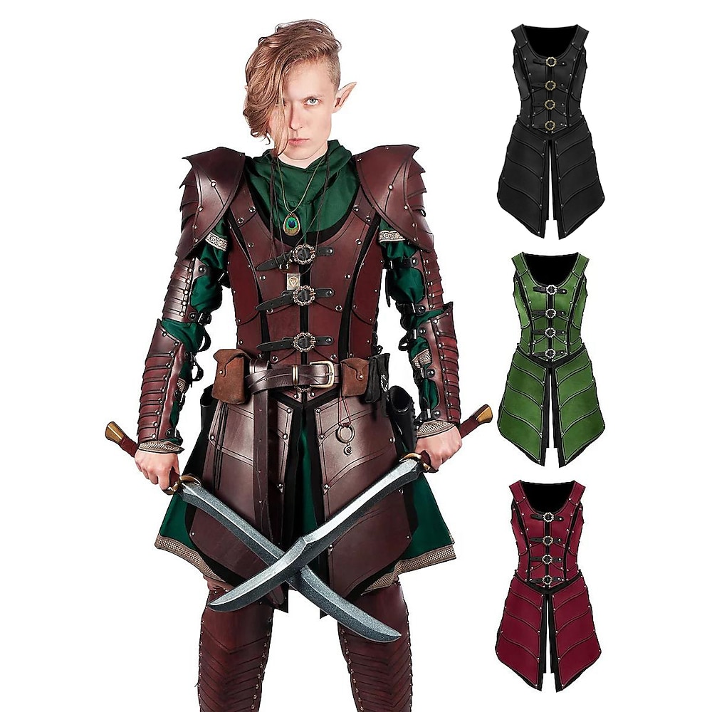 Retro Vintage Punk Gothic Mittelalterlich Cosplay Kostüm Waffen und Rüstungen Brustschutz Krieger Vikinger Schildmaid Damen Vikinger Fantasie Halloween Karneval Maskerade Leistung LARP Ren Faire Lightinthebox