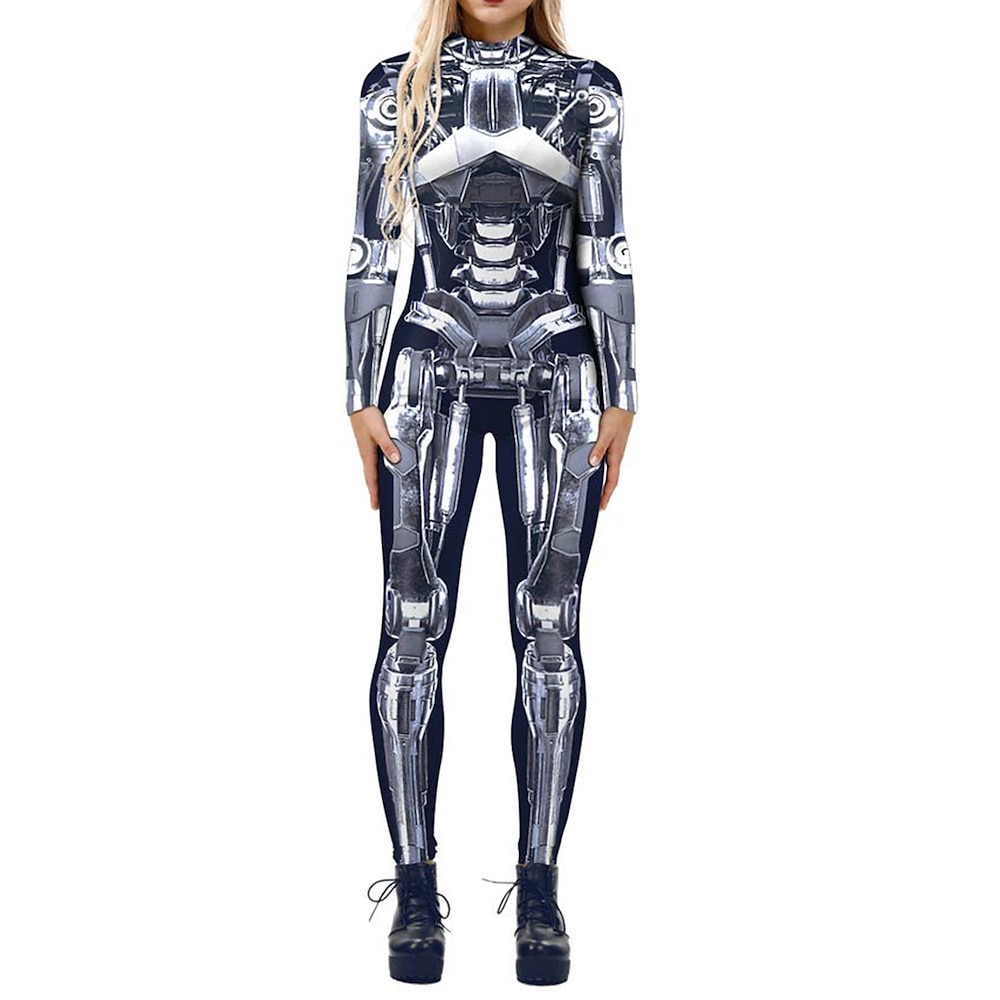 Skelett Totenkopf Faschingskostüme Ganzkörpertrikot Cosplay Kostüm Bodysuits Ganzkörper-Catsuit Erwachsene Damen Ein Stück Cosplay Party Halloween Maskerade Einfaches Karnevalskostüm Lightinthebox