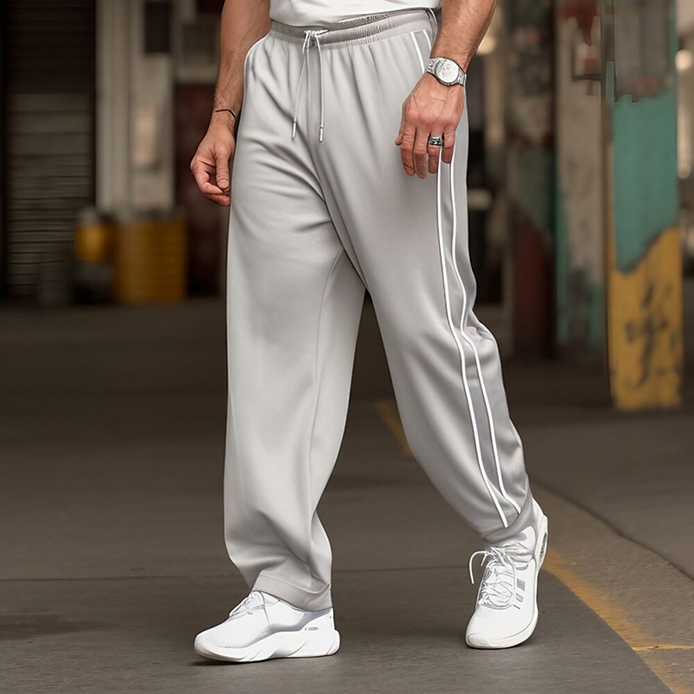 Herren Jogginghose Trainingshose Jogginghose Jogger Hose Hosen Jogginghose mit geradem Bein Kordelzug Elastische Taille Gerade geschnitten Glatt Komfort Atmungsaktiv Casual Täglich Festtage Sport Lightinthebox