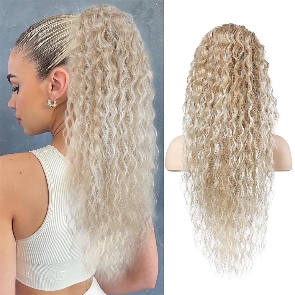 Kordelzug Pferdeschwanz Damen / Weich / Klassisch Synthetische Haare Haarstück Haar-Verlängerung Locken 26 Zoll Party / Abend / Freizeitskleidung / Urlaub Lightinthebox