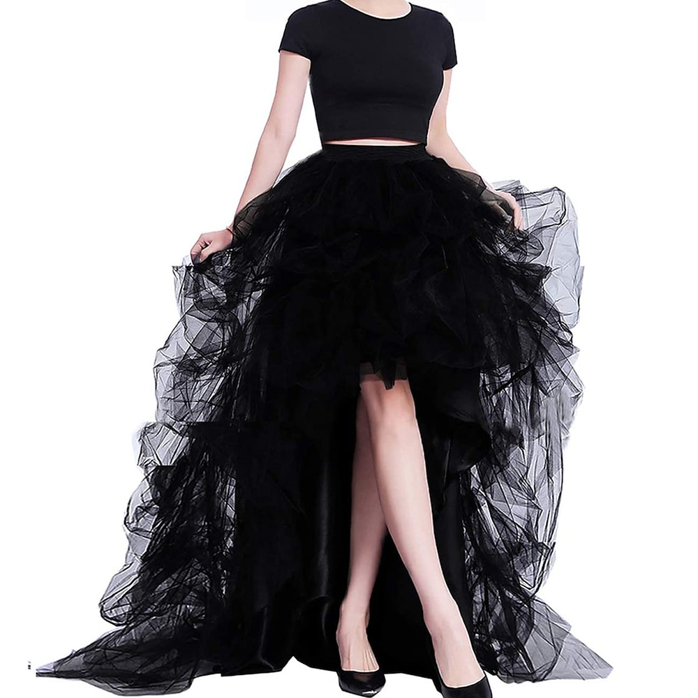 Retro Vintage Punk Gothic Viktorianisch Cosplay Kostüm Tutu Tüllrock Damen Fantasie Steampunk Halloween Karneval Party Erwachsene Rock Ganzjährig Lightinthebox