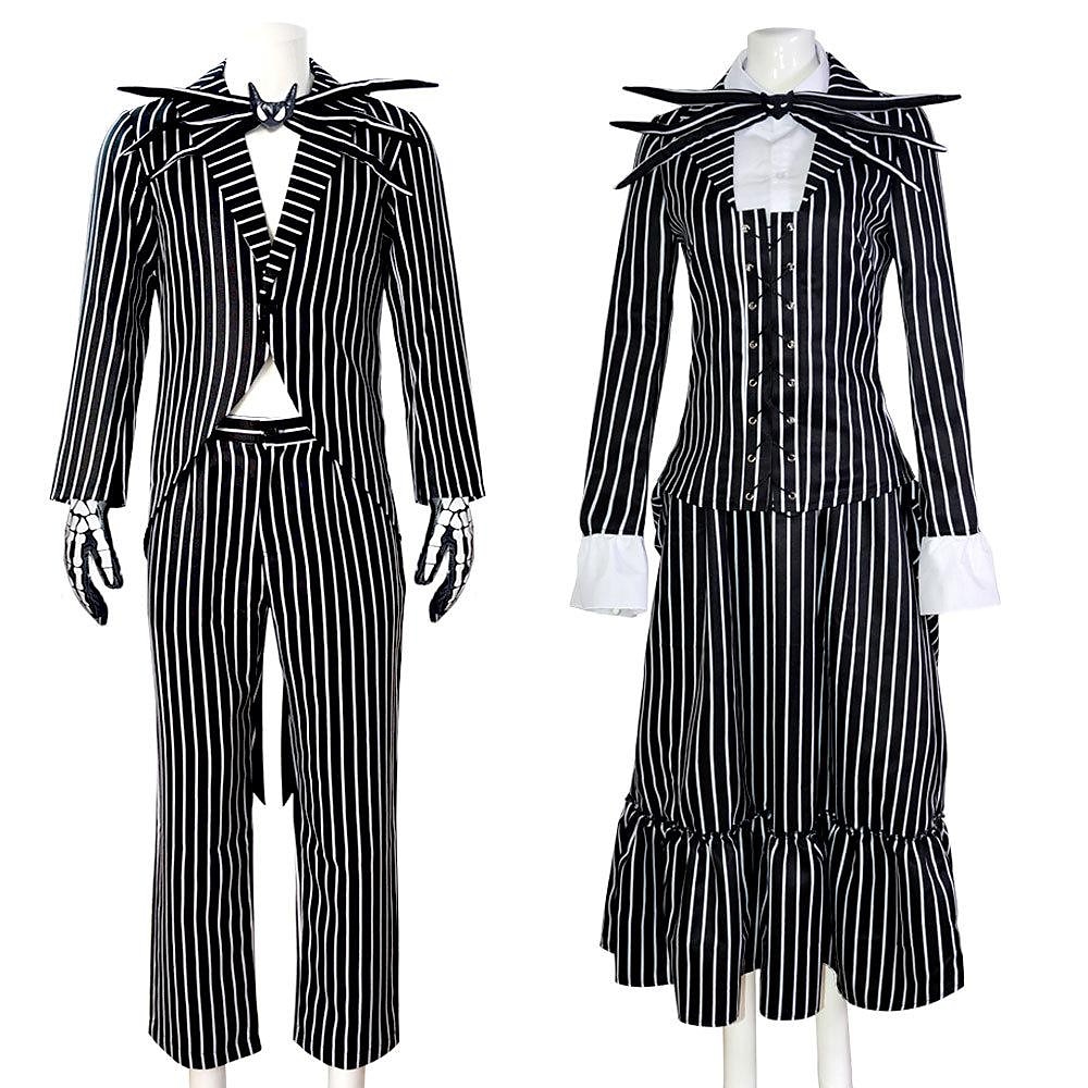 Der Albtraum vor Weihnachten Jack Skellington Cosplay Kostüm Austattungen Maskerade Erwachsene Herren Damen Cosplay Halloween Maskerade Einfache Halloween-Kostüme Lightinthebox