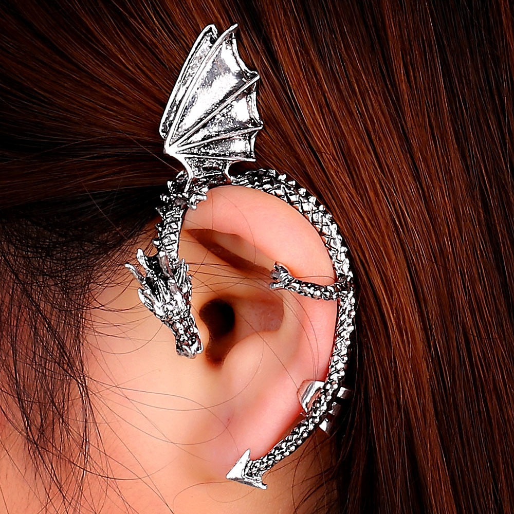 Drachen Elf Haloween Figuren Accessoires Ear Cuffs Erwachsene Damen Punk-Gotik Halloween Karneval Einfaches Karnevalskostüm Lightinthebox