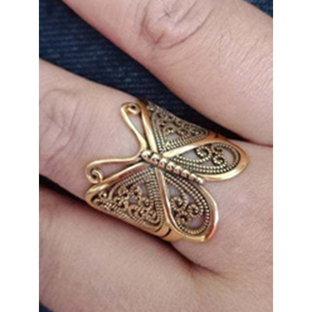 Damen Ringe Modisch Outdoor Schmetterling Ring Lightinthebox