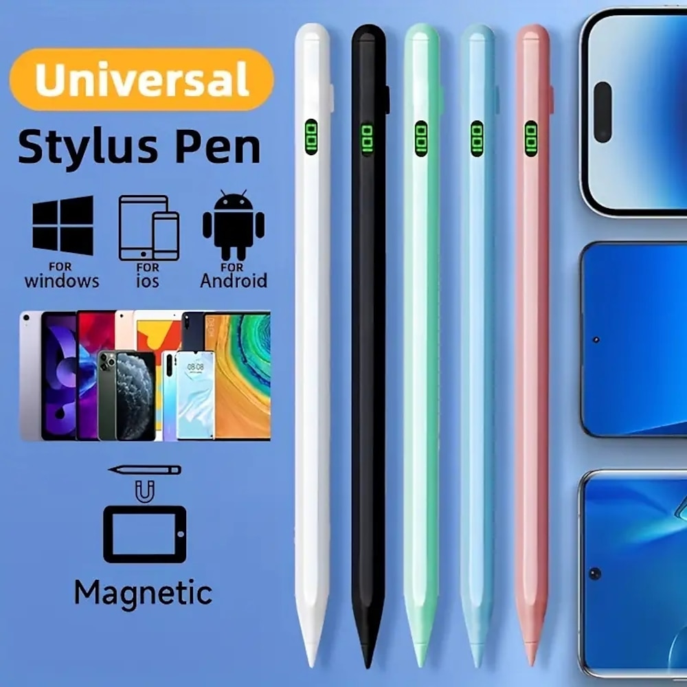 Universeller aktiver Stift für iPad, iPhone, Digitalanzeige, kapazitiver Eingabestift für Android, iOS, Windows, Touchscreen, magnetischer Stift für Apple Pencil/Sumsung Tablet Lightinthebox