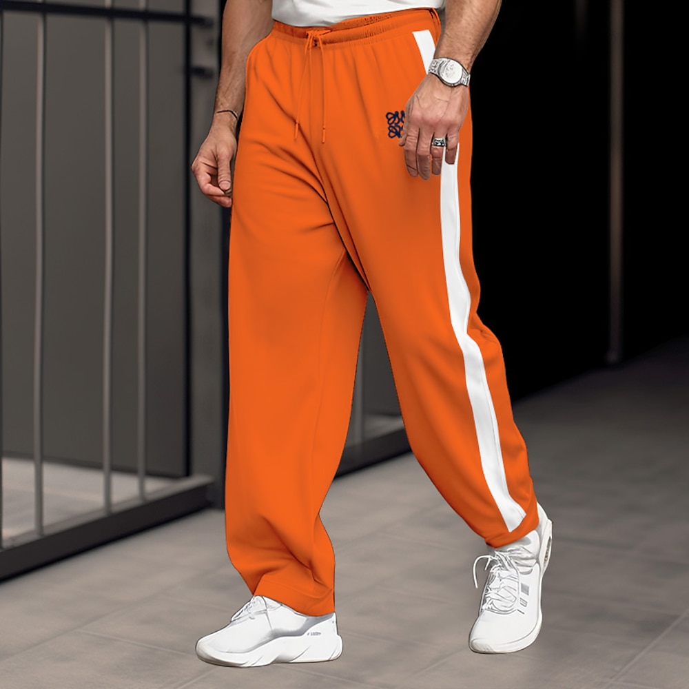 Herren Jogginghose Trainingshose Jogginghose mit weitem Bein Jogginghose Jogger Hose Hosen Patchwork Kordelzug Elastische Taille Farbblock Komfort Atmungsaktiv Casual Täglich Festtage Sport Modisch Lightinthebox