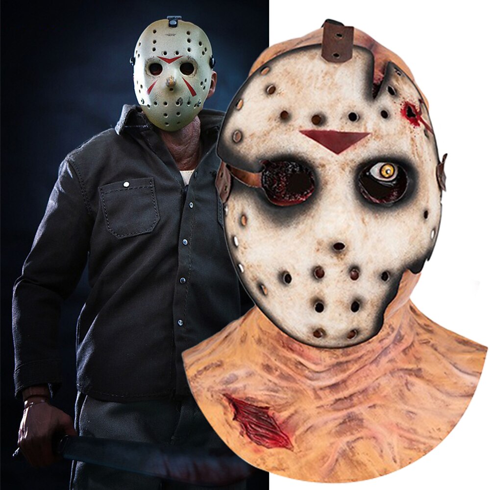 Jason Vorhees Jason Voorhees Maske Haloween Figuren Erwachsene Herren Damen Lustig Gruseliges Kostüm Halloween Karneval Einfache Halloween-Kostüme Lightinthebox