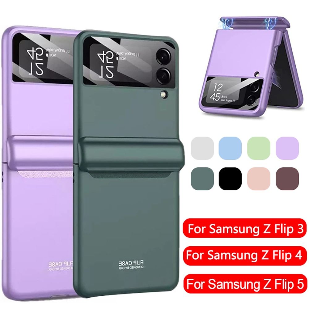 Handy Hülle Handyhüllen Für Samsung Galaxy Z Flip 5 Z Flip 4 Z Flip 3 Z Flip 2 Z Flip Rückseite Tragbar Magnetisch Ganzkörperschutz Einfarbig TPU Lightinthebox