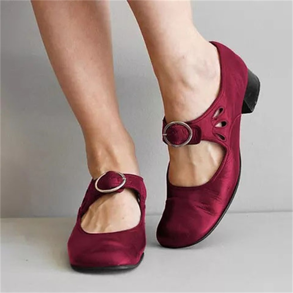 Vintage-Mary-Jane-Schuhe für Damen mit Schnallenriemen - bequeme Retro-Schuhe mit niedrigem Absatz für den Alltag Lightinthebox