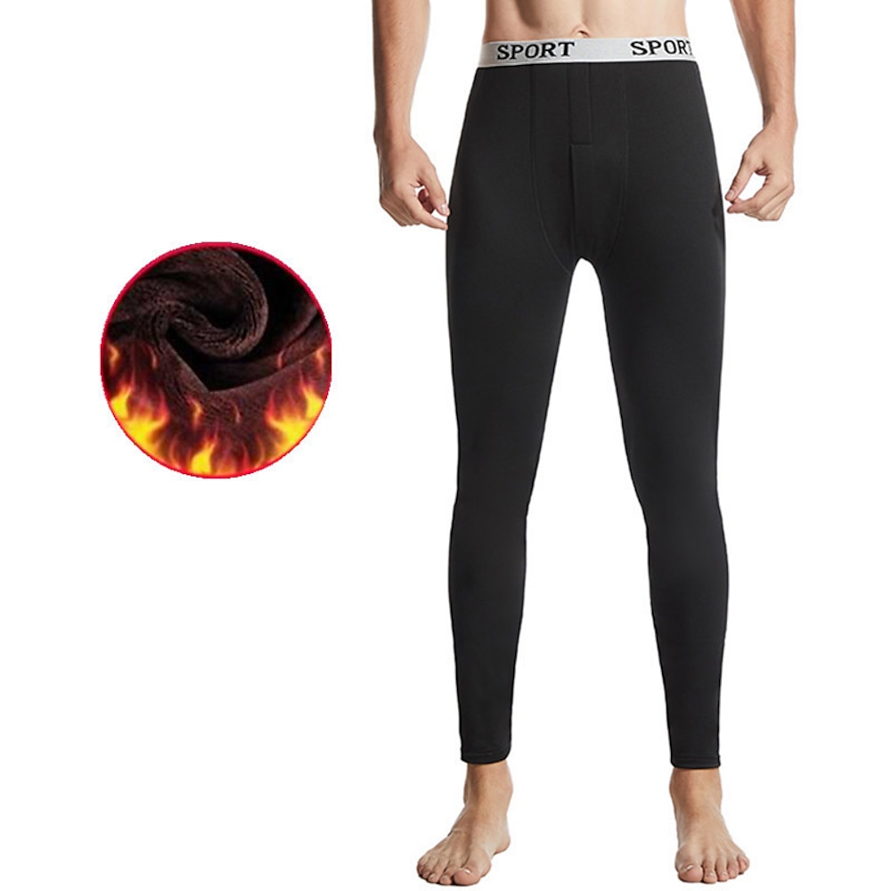 Herren Lange Unterhosen Thermounterwäsche Thermohose Glatt Stilvoll Brautkleider schlicht Komfort Heim Täglich Baumwolle Komfort Hose Sommer Frühling Schwarz Weiß Lightinthebox